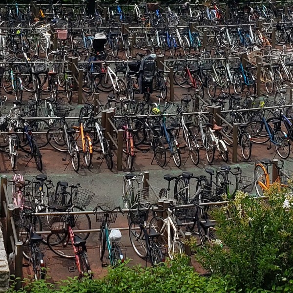 A bike corral in Chiba