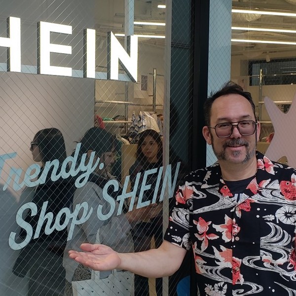 Me in front of the Shein store